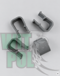 Uchwyt rury pojenia 22x22mm do profilu aluminiowego, PACZKA