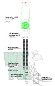 Komin elastyczny do nagrzewnicy DXC 60, 80,100