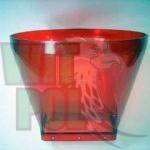 Wysyp prosty, kosz  czerwony, przeźroczysty